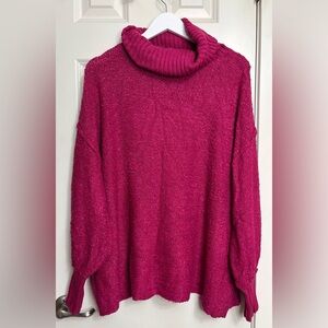 Double Zero Fuchsia Turtleneck Sweater